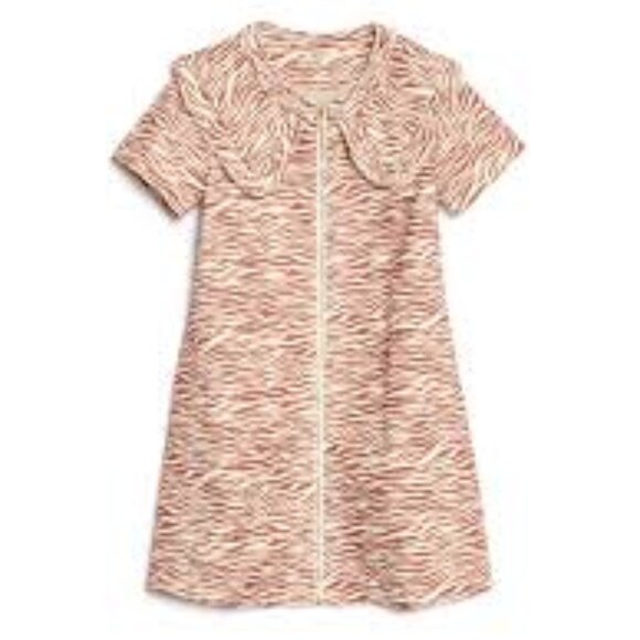 NWT GHOSPELL Zoya Zebra Mini Dress Tan/White Size M - Picture 4 of 6